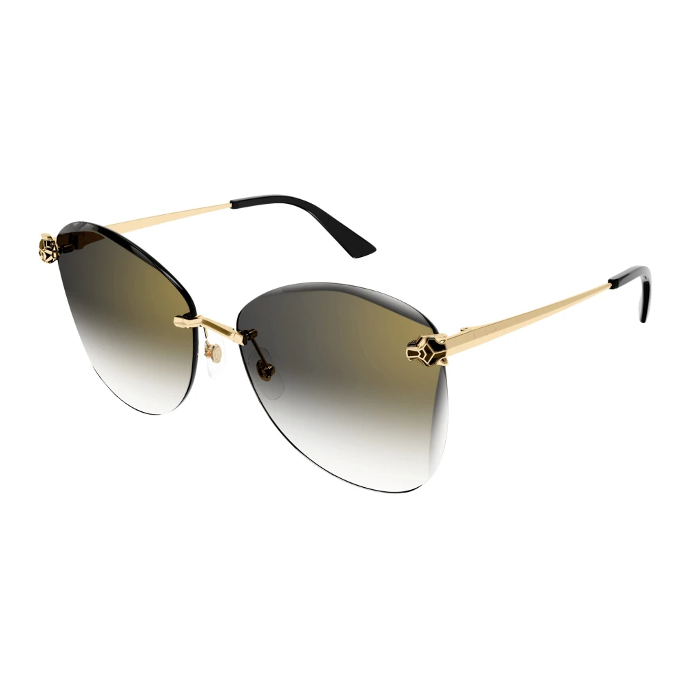 Cartier Women's Yellow Sunglasses, 62 Mm, Panthère Sunglasses