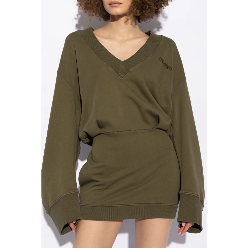 The Attico Jurk met logo Green Dames