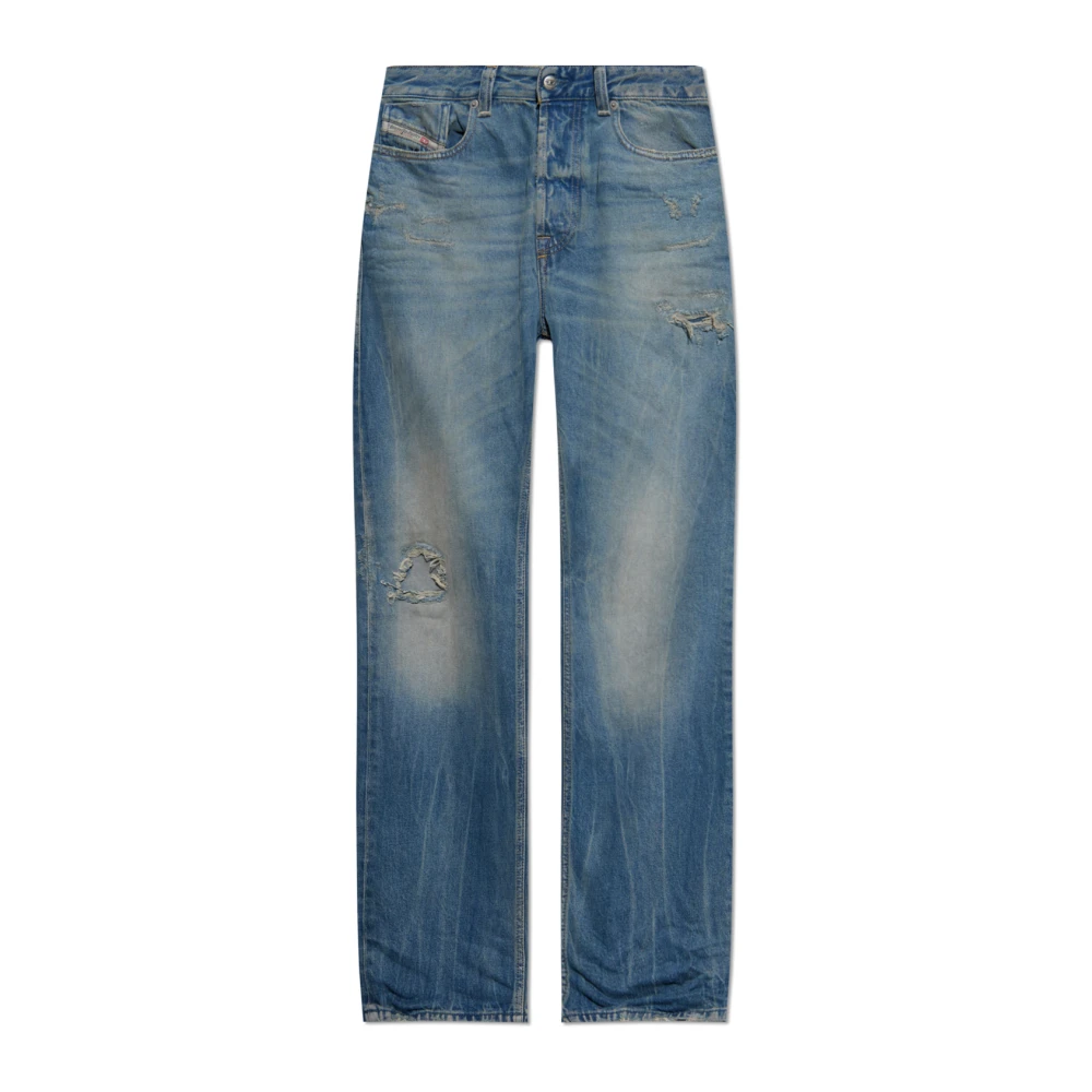 Diesel Men's Blue Straight Fit Jeans, W33, Jeans 1980 D-Eeper