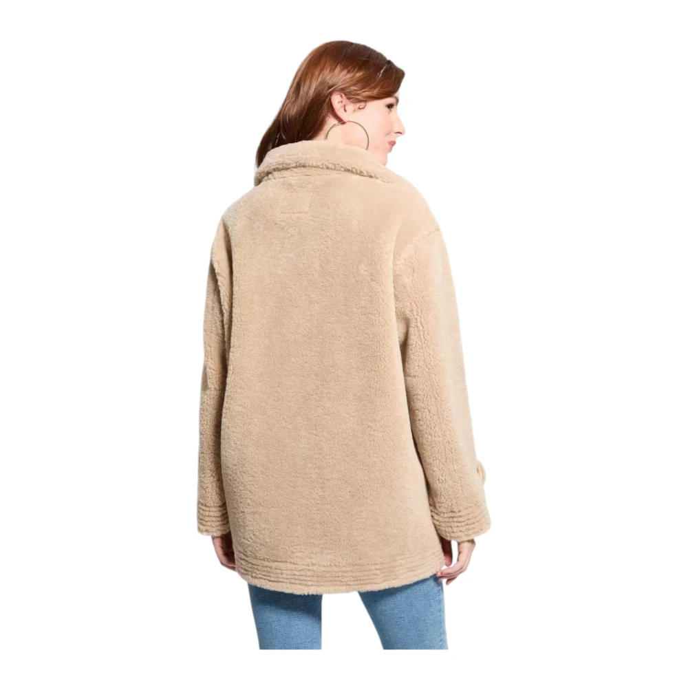 Guess Stijlvolle Jas voor Mannen en Vrouwen Beige Dames