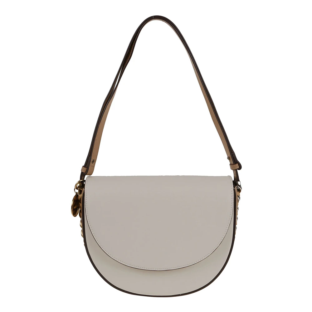 Stella Mccartney Beige Frayme Medium Flap Axelväska
