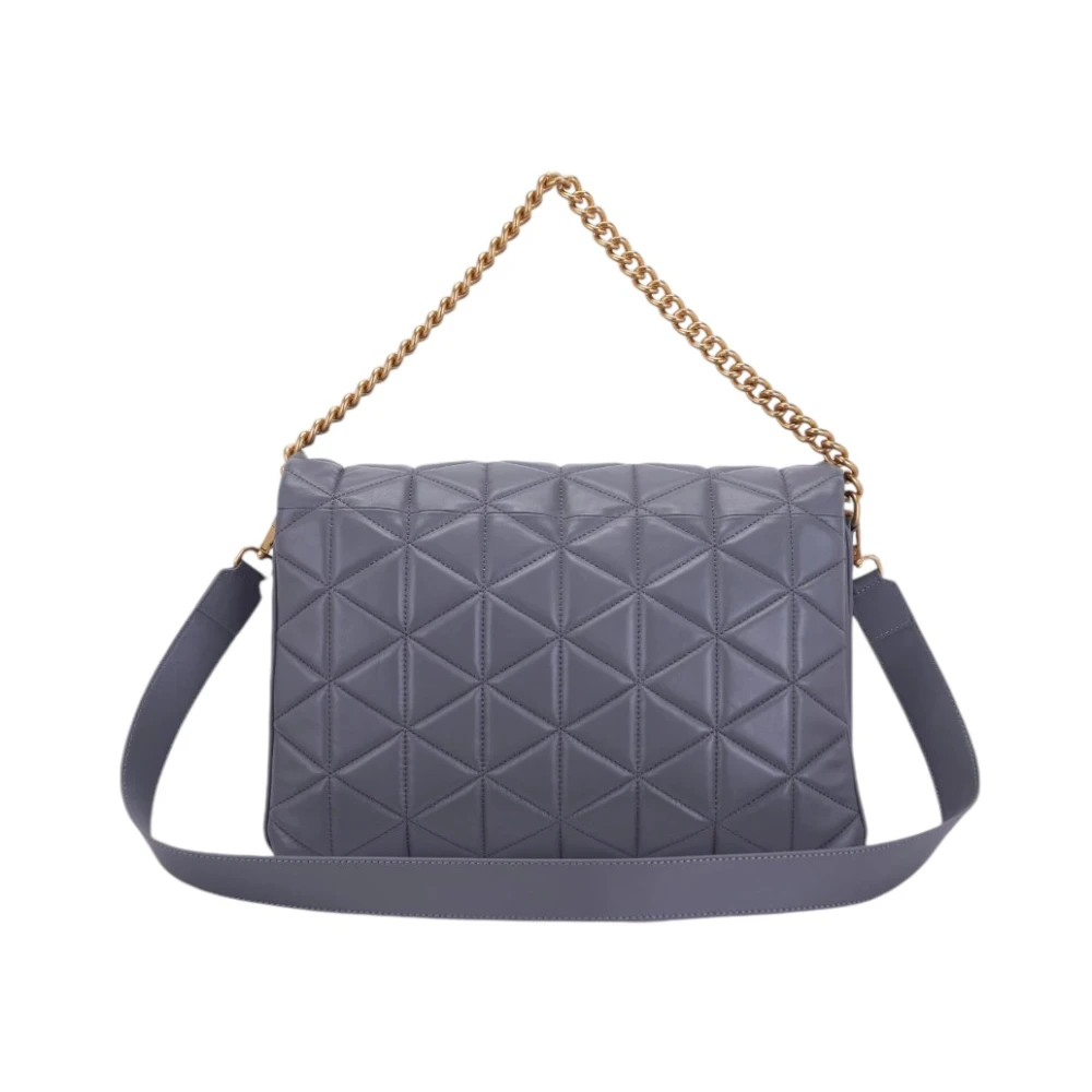 La Carrie Stijlvolle Leren Tas Gray Dames