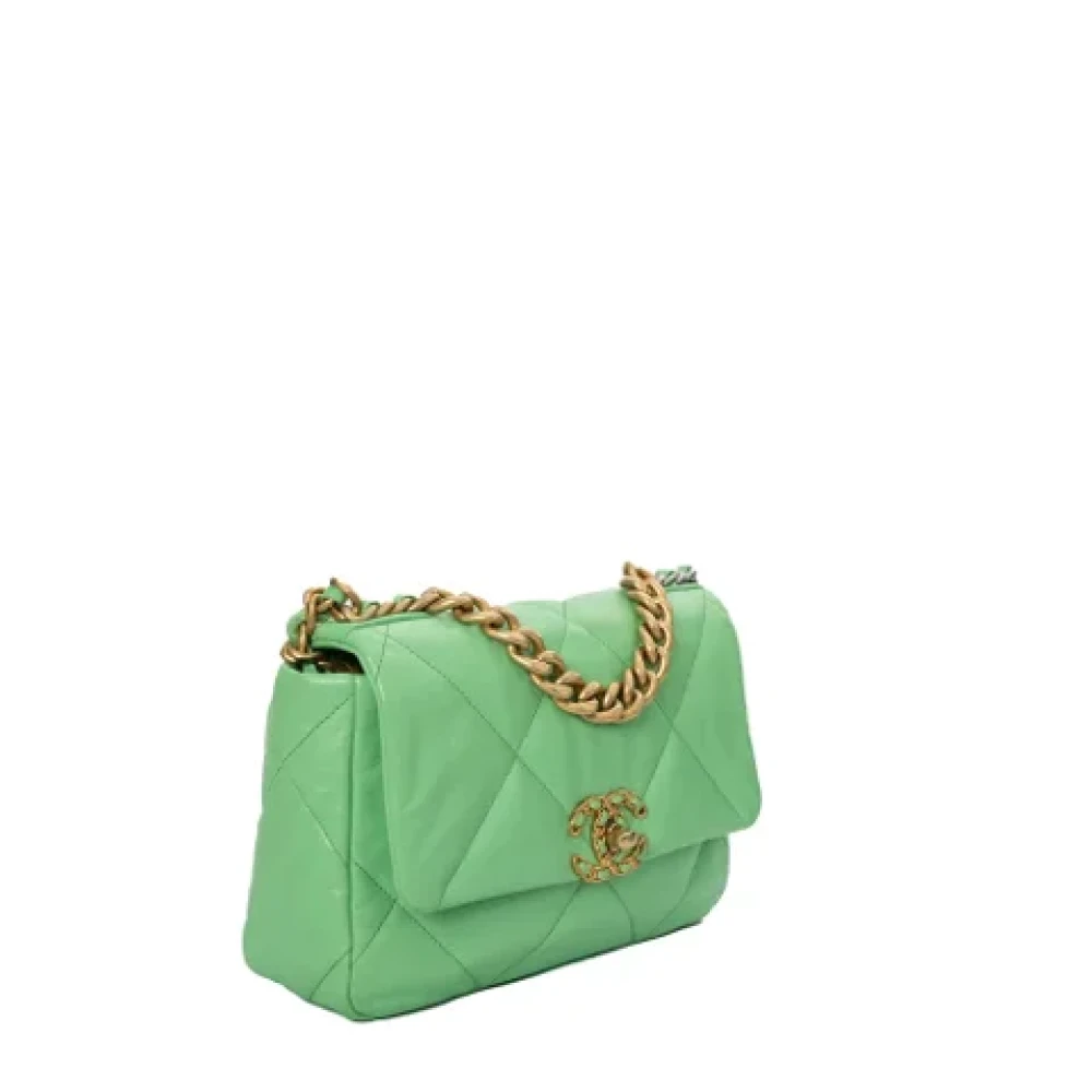 Chanel Vintage Pre-owned Leather chanel-bags Green Dames