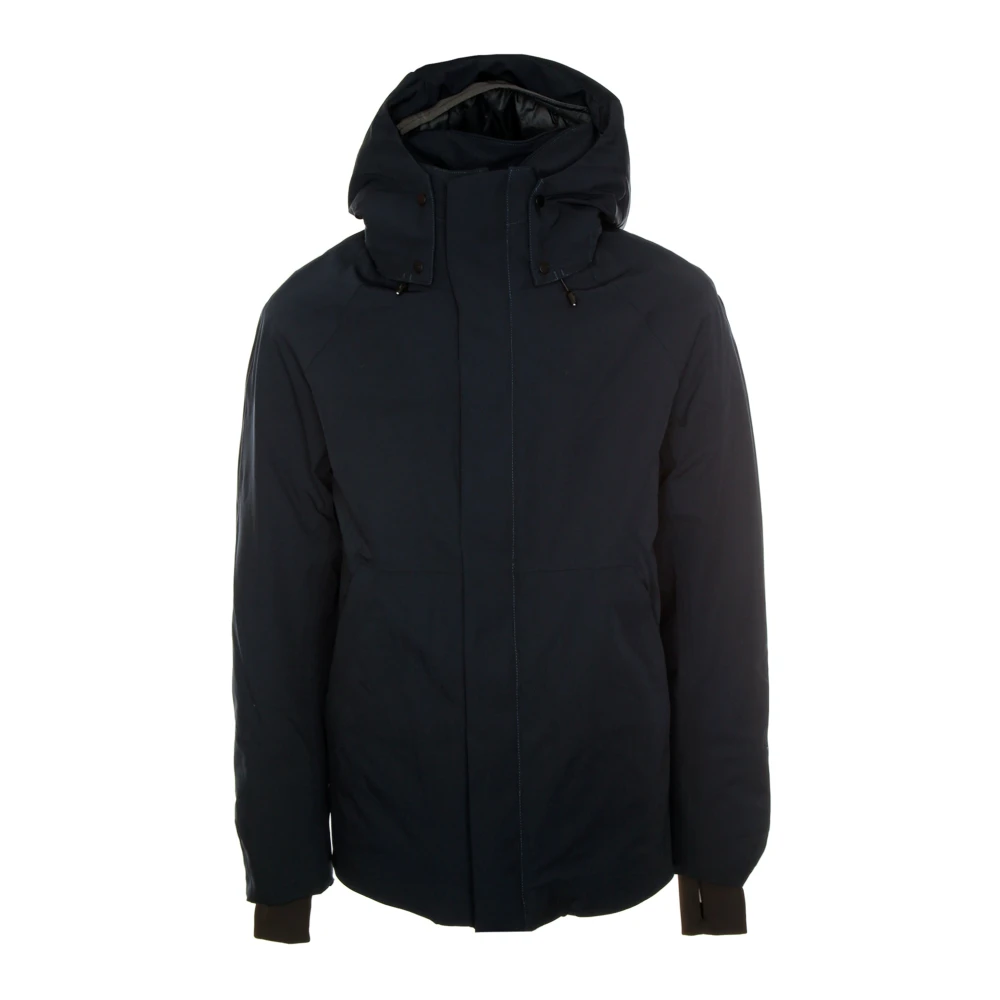 Krakatau Navy Blue Hooded Jacket met slimme zakken Blue Heren