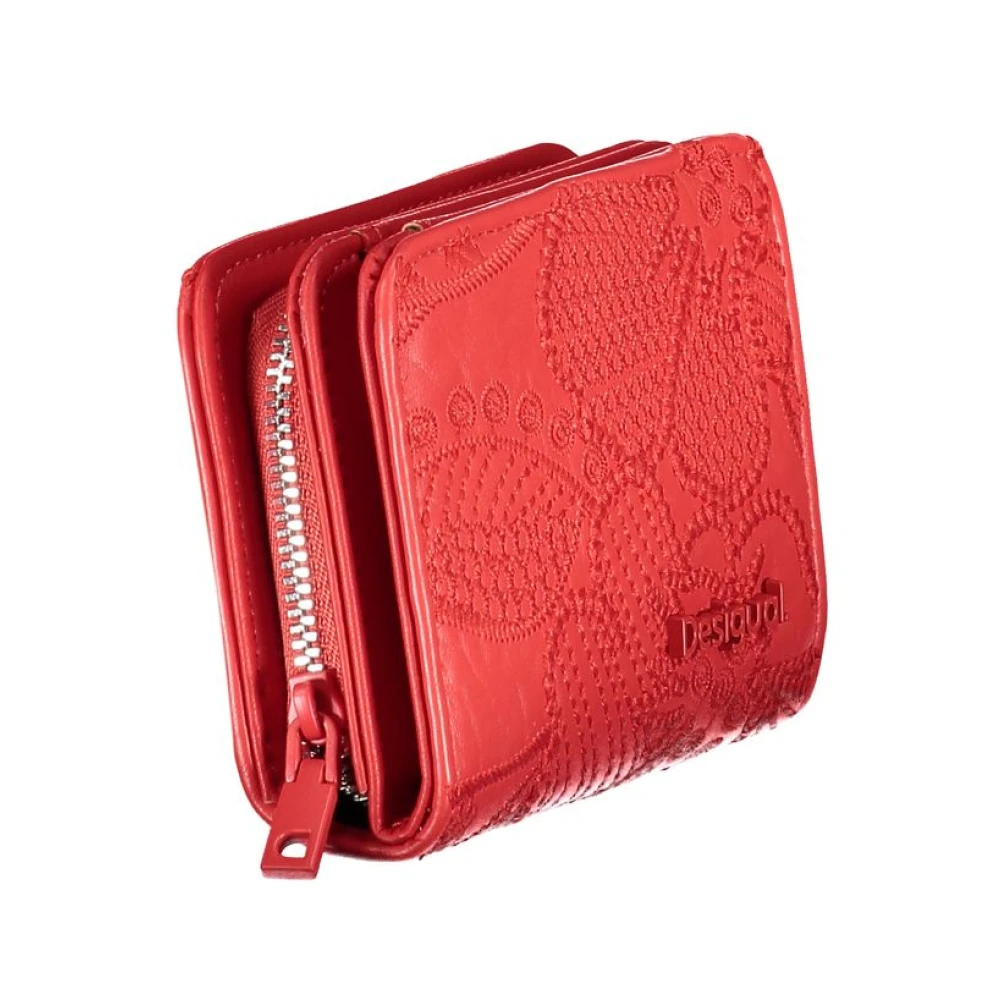 Desigual Rode Portemonnee met Rits en Logo Red Dames