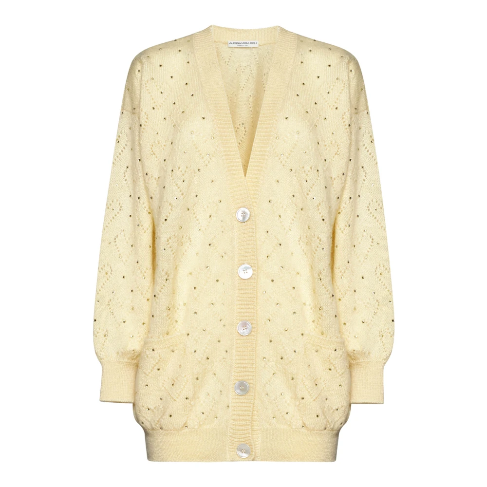 Alessandra Rich Hart Motief Sweaters Yellow Dames