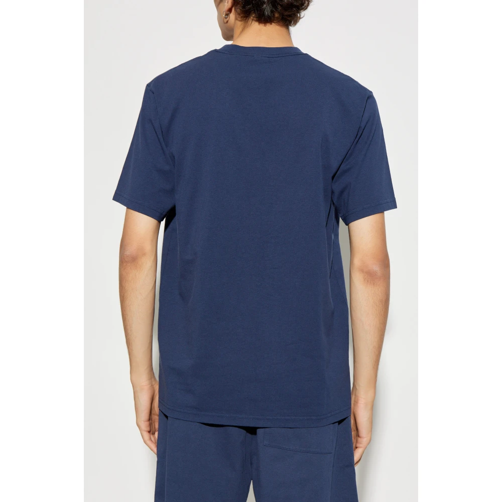 Sporty & Rich T-shirt uit de 47 & The New York Yankees collectie Blue Unisex