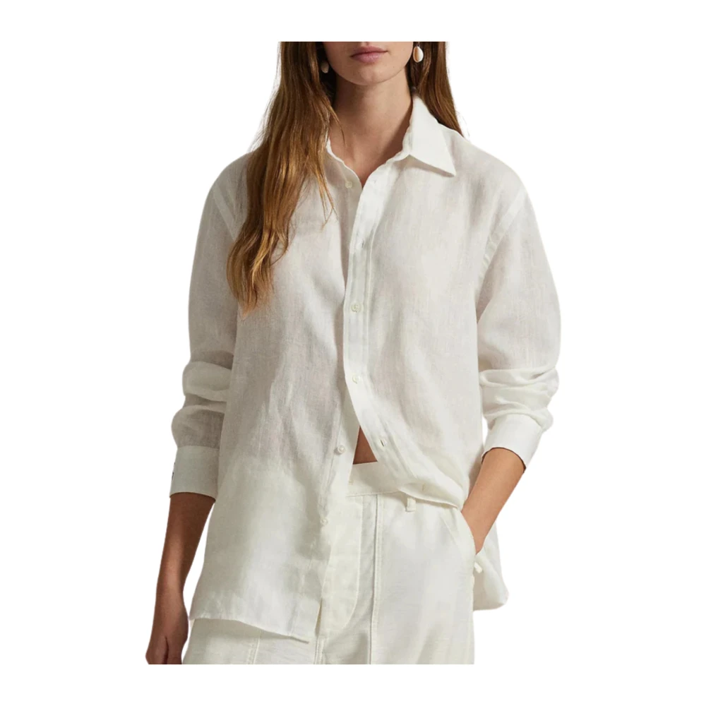 Polo Ralph Lauren Witte Overhemd met Lange Mouwen en Knoopsluiting White Dames