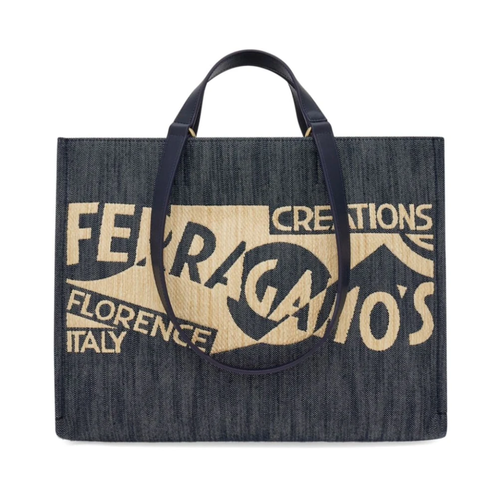 Salvatore Ferragamo Blauwe handtas voor vrouwen Aw24 Blue Dames
