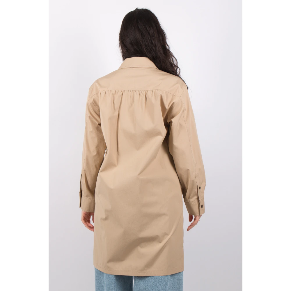 Max Mara Weekend Beige Hemdblouse Jurk Virgus Beige Dames