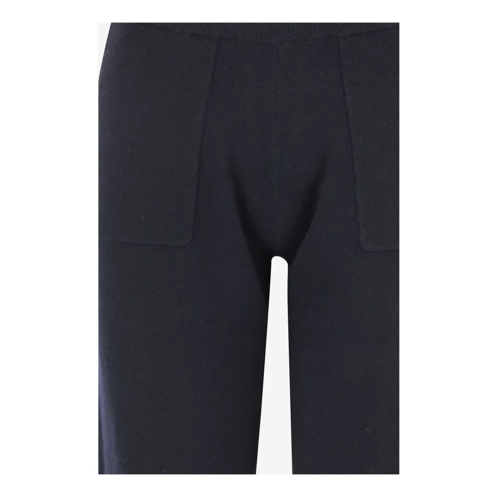 allude Wol Kasjmier Elastische Broek Zwart Black Dames