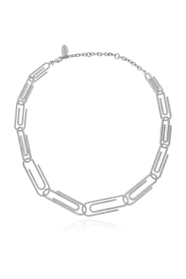 Pappersclips-halsband med kristaller