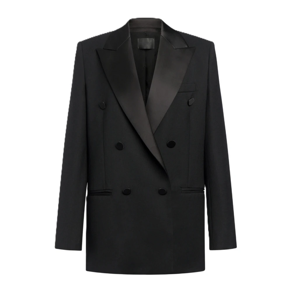 Dondup Black Blazers, Female, L, Blazer Doppiopetto Regular