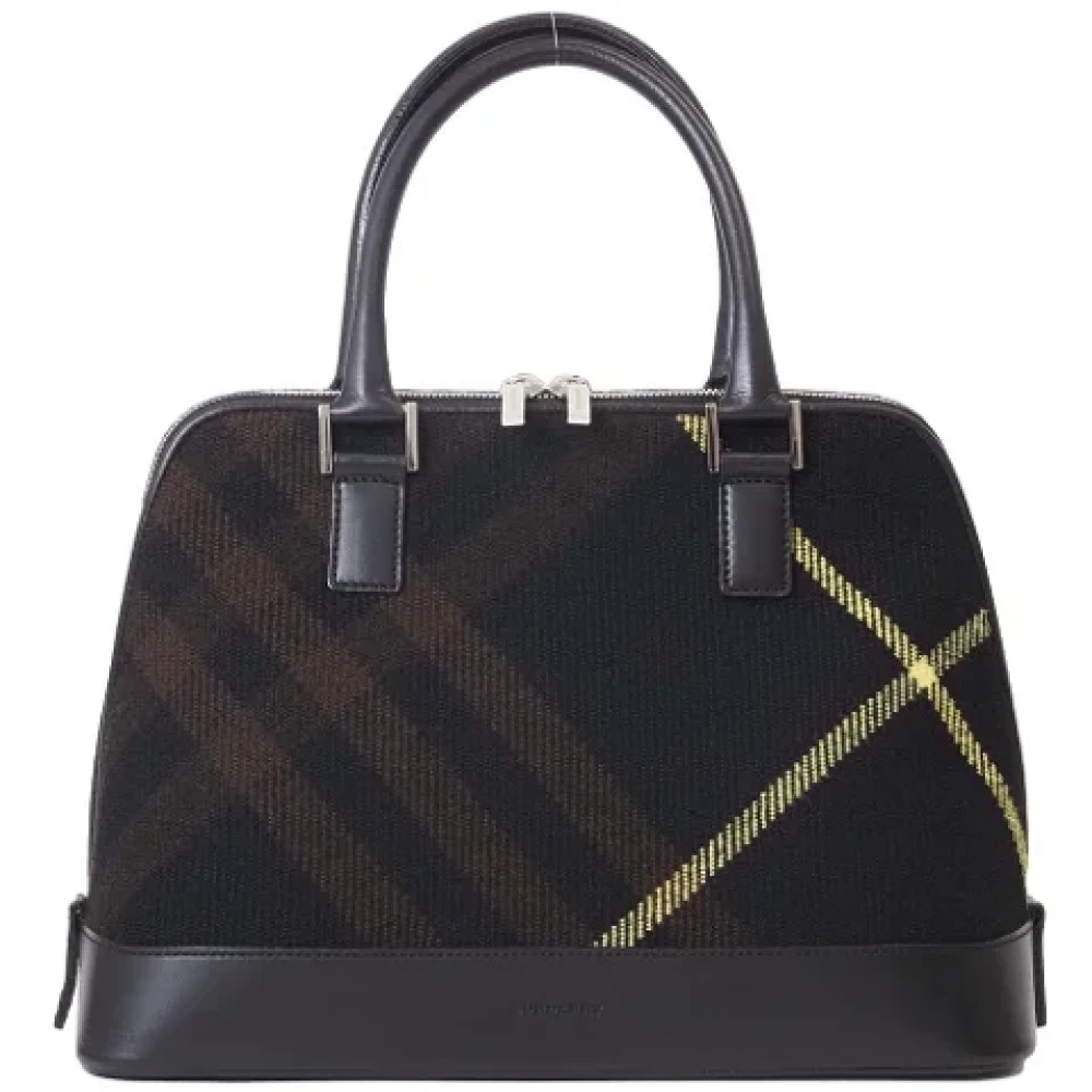 Burberry Vintage Pre-owned Wool handbags Brown Dames