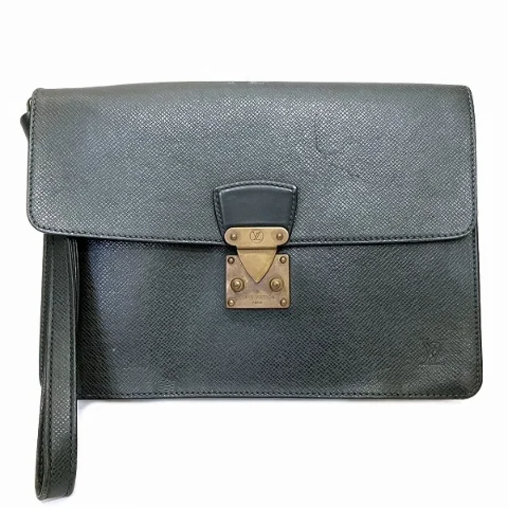 Louis Vuitton Vintage Pre-owned Leather clutches Green Dames