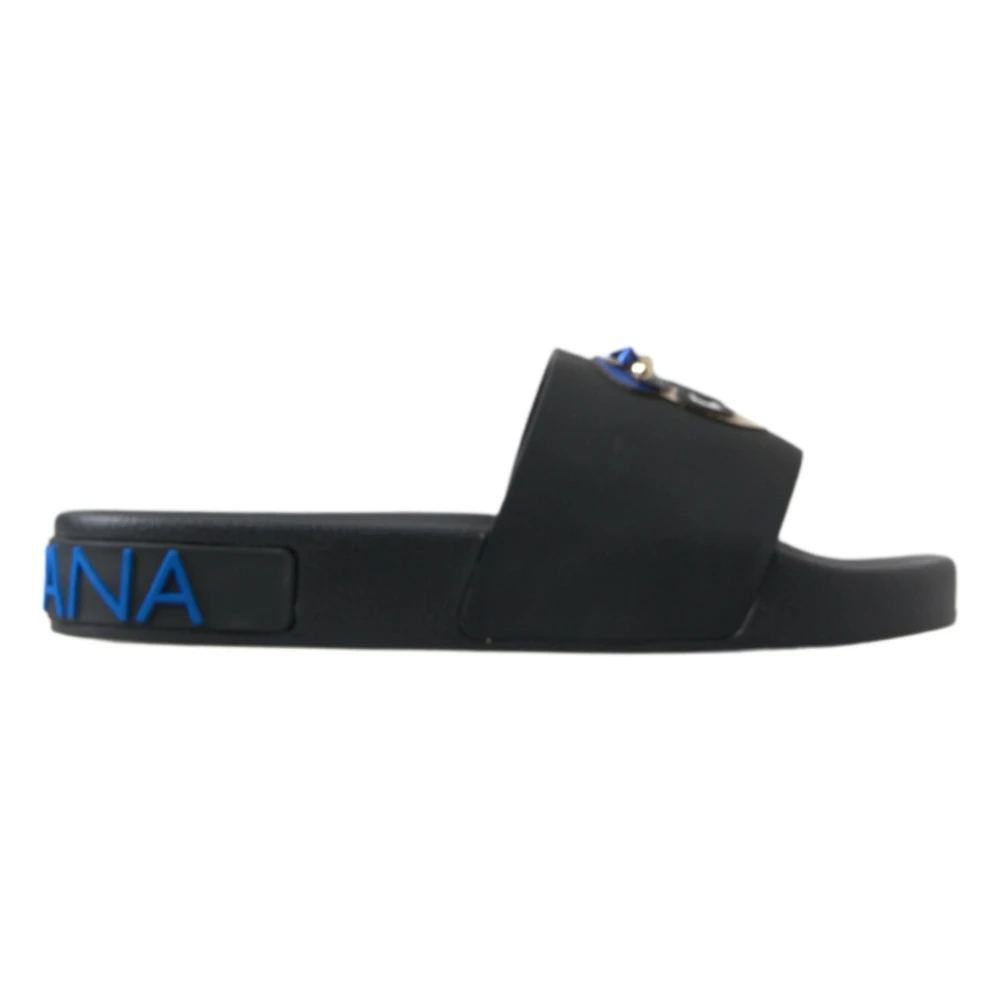 Dolce & Gabbana Women's Black Sliders, 3 Uk, Saint Barth Beach Sandals