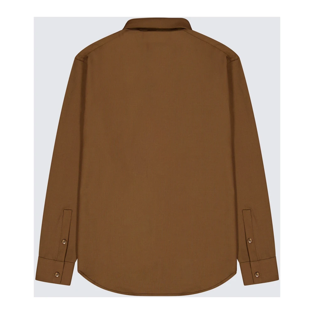 Laneus Klassieke Flanellen Overhemd Brown Heren