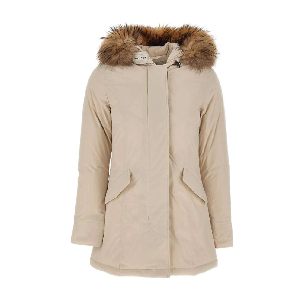 Woolrich Women's Beige Luxury Arctic Raccoon Parka - Parkas - M - Coats
