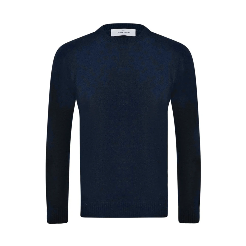 Gran Sasso Mannelijk Blauw Paricollo Maglia Girocollo
