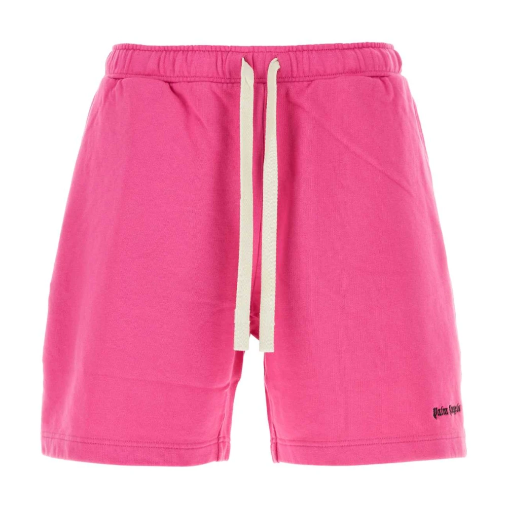 Palm Angels Fuchsia Katoenen Bermuda Shorts Pink Heren