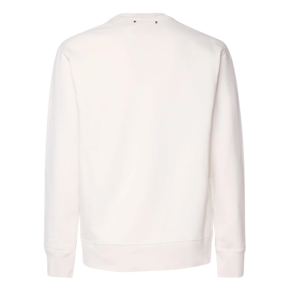 Golden Goose Witte katoenen sweater met contrasterende print White Heren