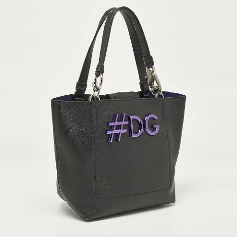 Dolce & Gabbana Pre-owned Leather totes Black Dames