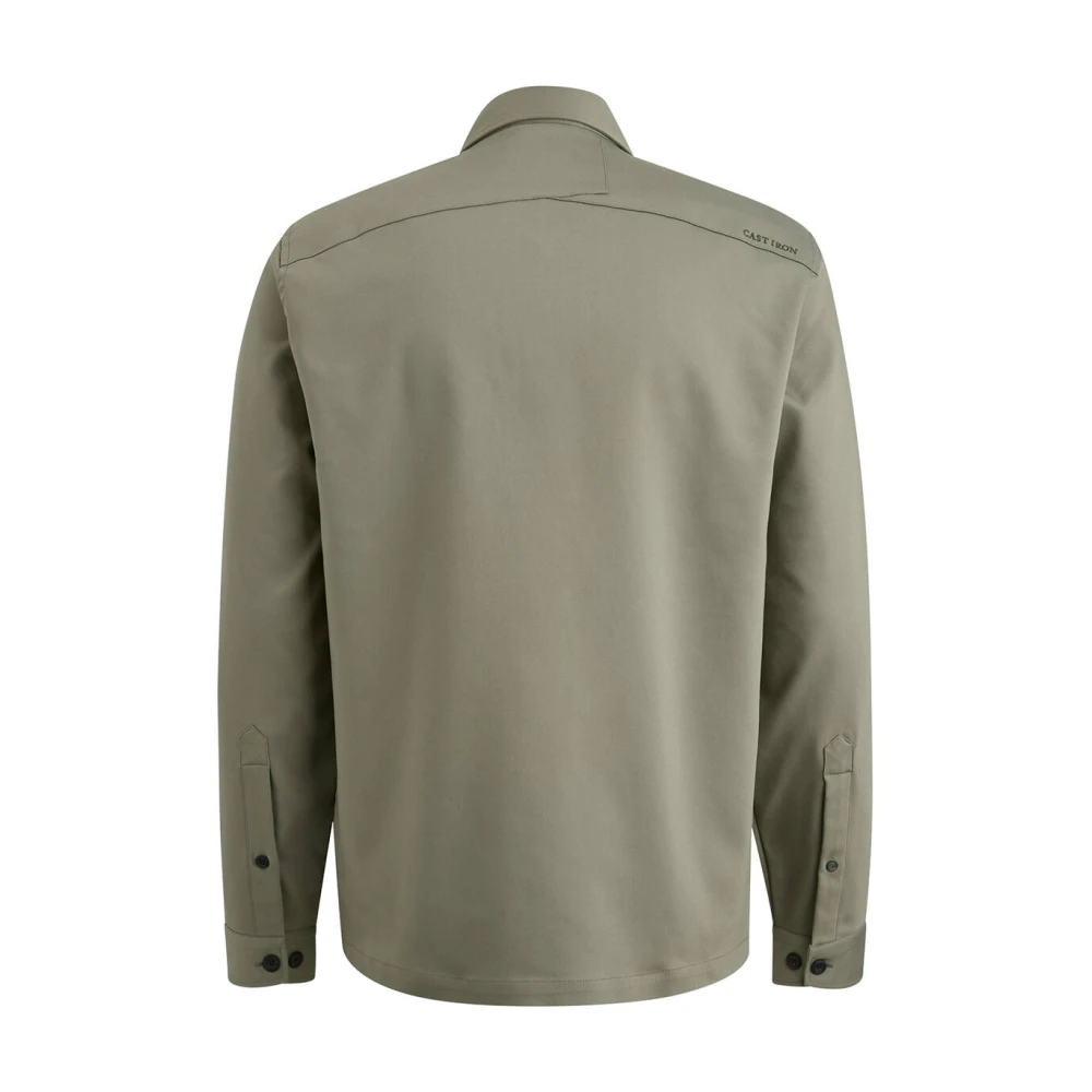 Cast Iron Overshirt Lange Mouwen Shirt Reguliere Stijl Green Heren
