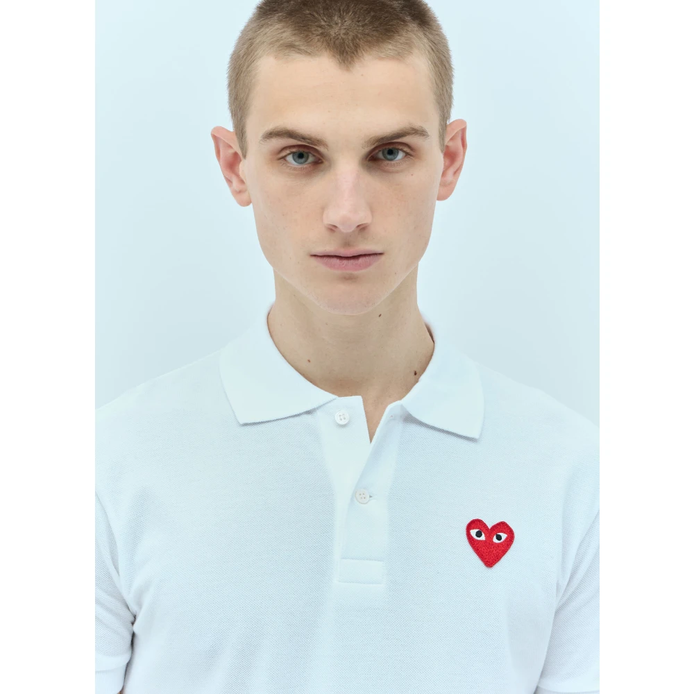 Comme des Garçons Play Polo Shirts White Heren