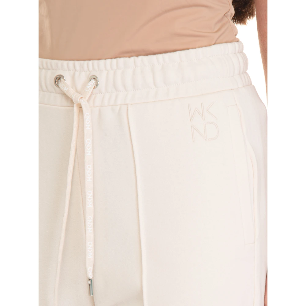 Max Mara Weekend Wijde Pijp Katoenen Overalls Broek Beige Dames