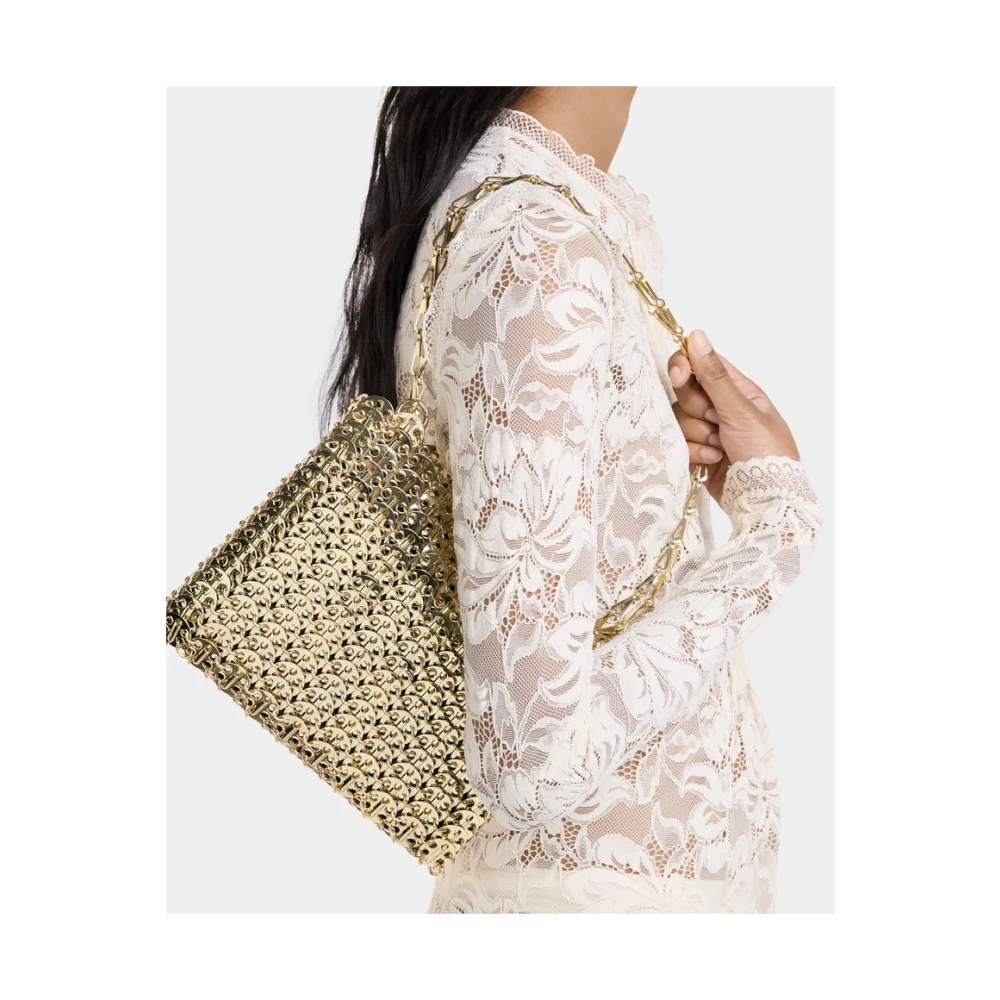 Paco Rabanne Licht Goud 1969 Clutch Tas Beige Dames
