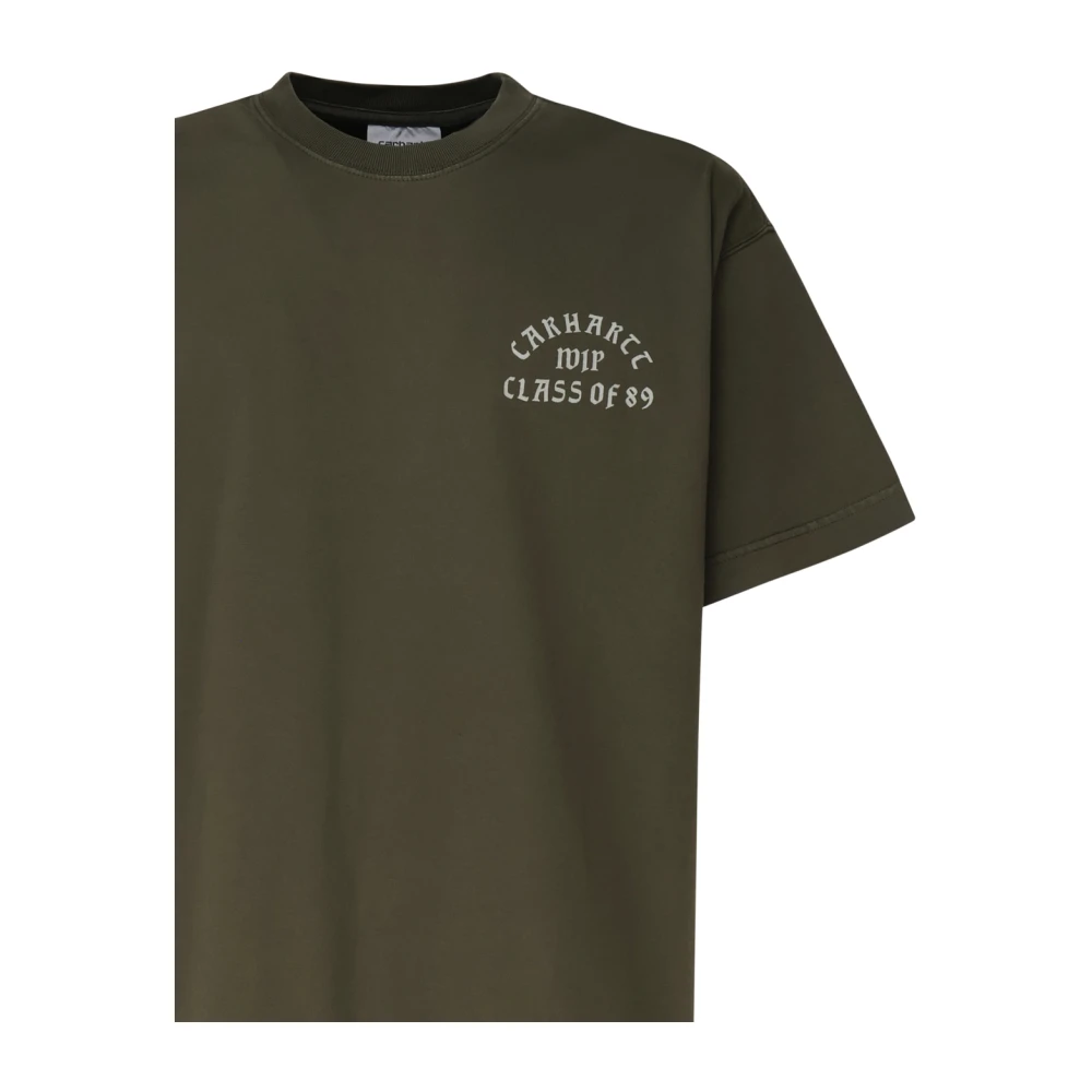Carhartt WIP Groene Katoenen T-shirt met Logo Green Heren