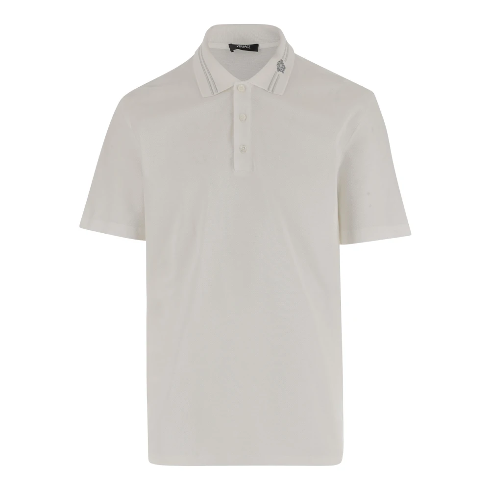Versace Witte T-shirts en polo's voor mannen White Heren