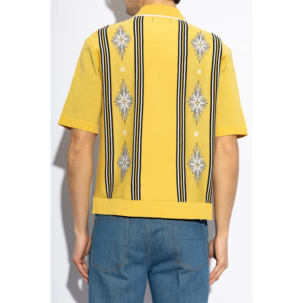 Amiri Kortmouw Cardigan Yellow Heren