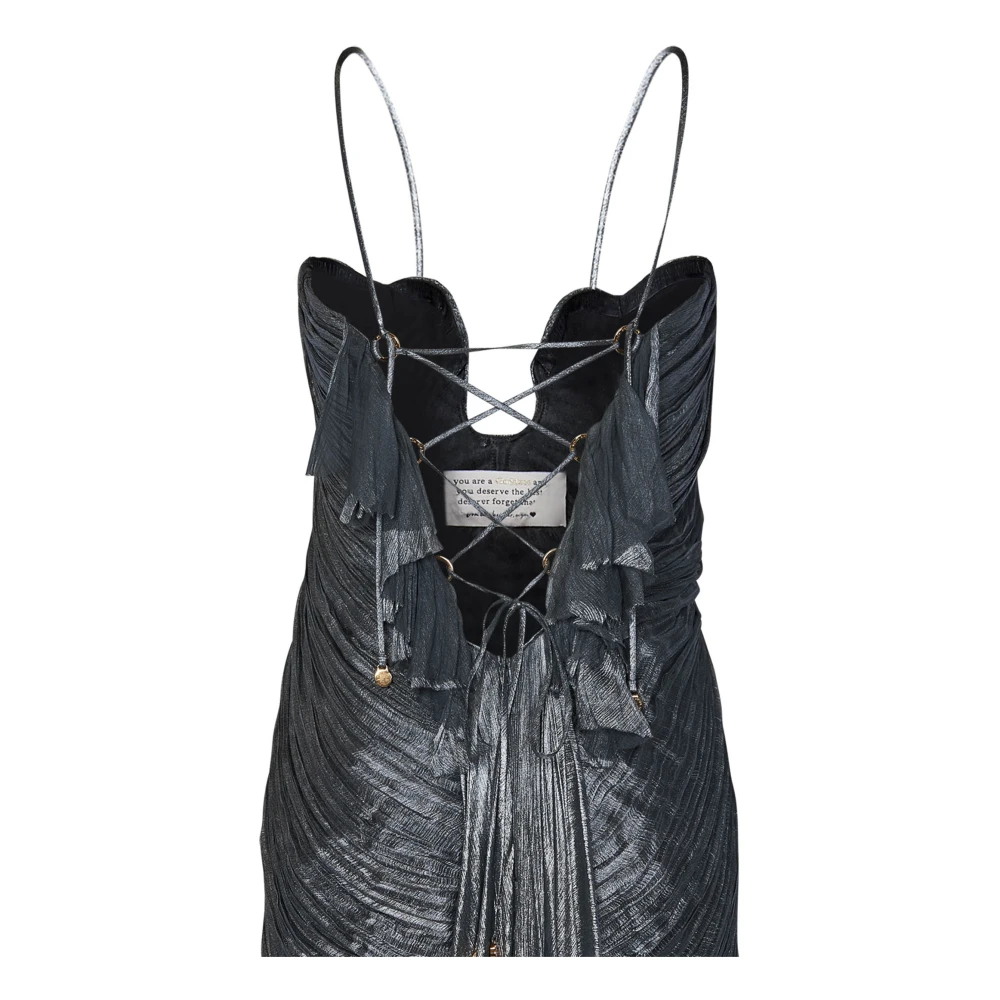 Maria Lucia Hohan Boszijde Diepe Hals Jurk Black Dames