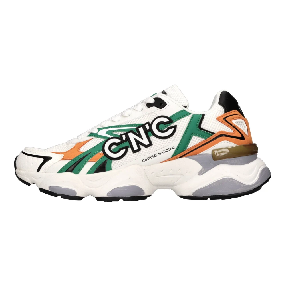 Costume National Fabric and Suede Sneakers Heren Schoenen Veelkleurig Multicolor