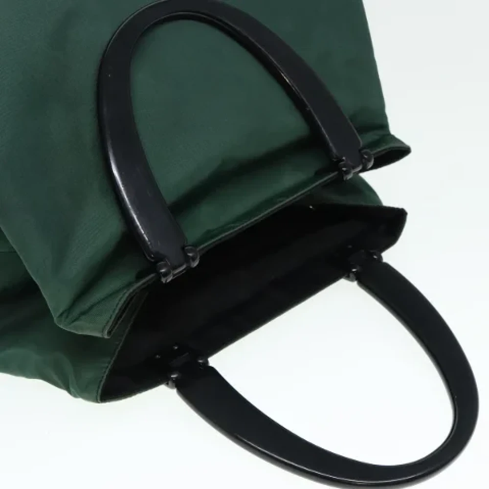 Prada Vintage Pre-owned Nylon handbags Green Dames