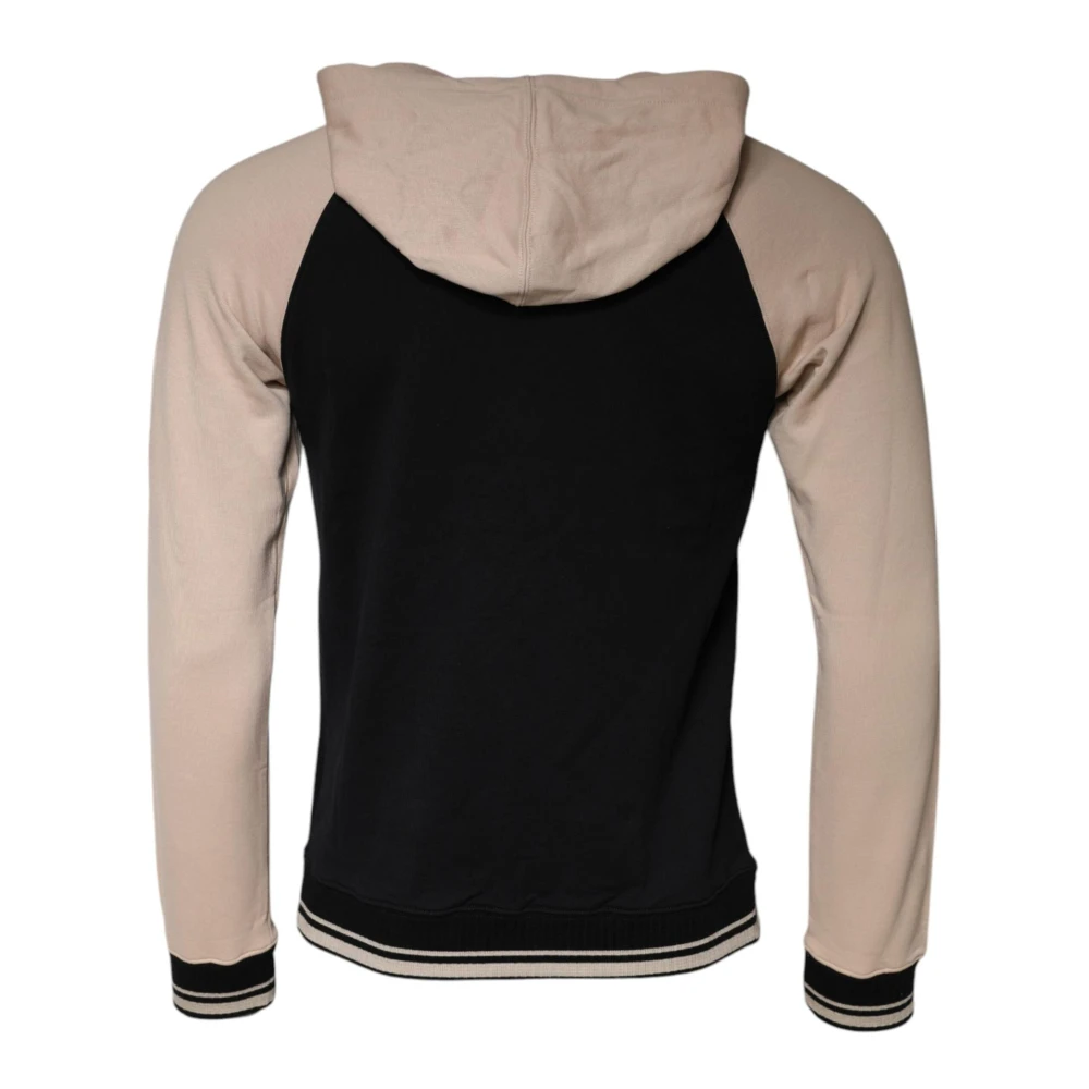 Dolce & Gabbana Hoodie met logoplaquette Black Heren