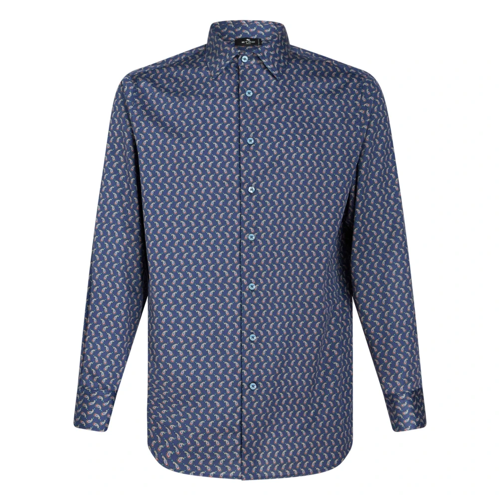 Etro Mannelijk Multicolor Overhemden Heren, Veelkleurig, Xs, Katoen, Casual Overhemd Met Lange Mouwen En Paisleyprint