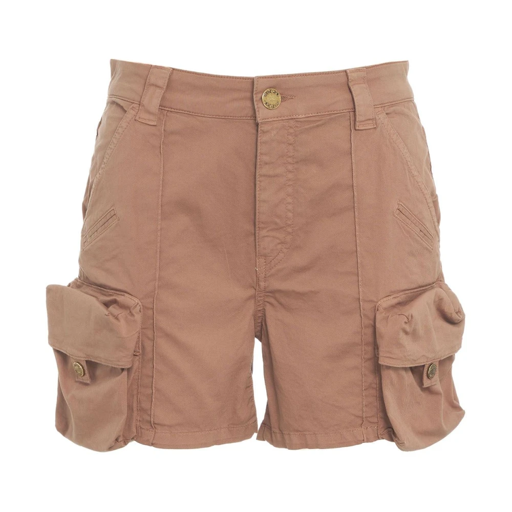 Pinko Bruine Shorts Ss24 Model Hoogte 178cm Brown Dames
