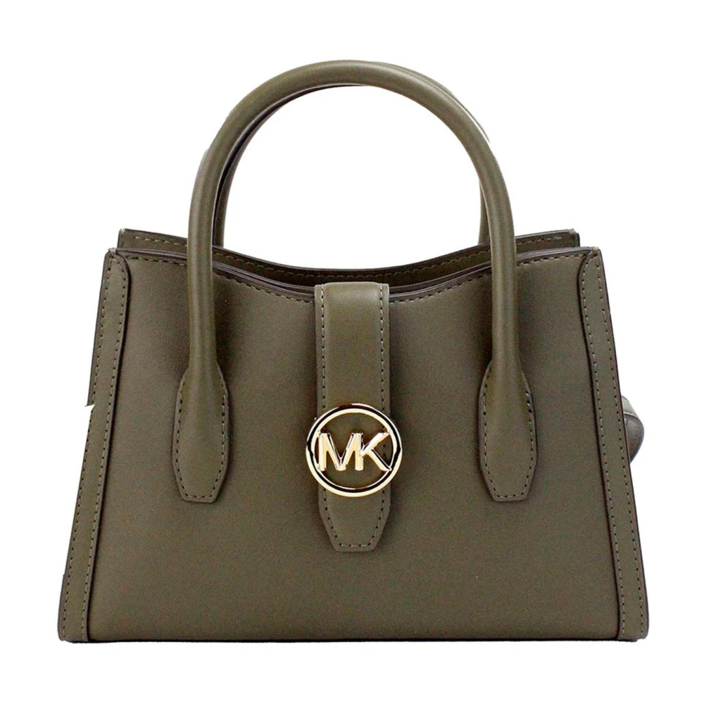 Michael Kors Olijf Vegan Leren Crossbody Satchel Green Dames