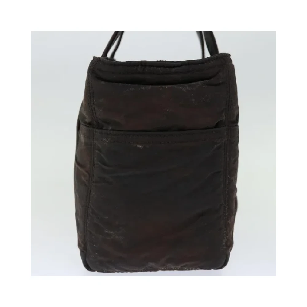 Hermès Vintage Pre-owned Nylon handbags Brown Dames