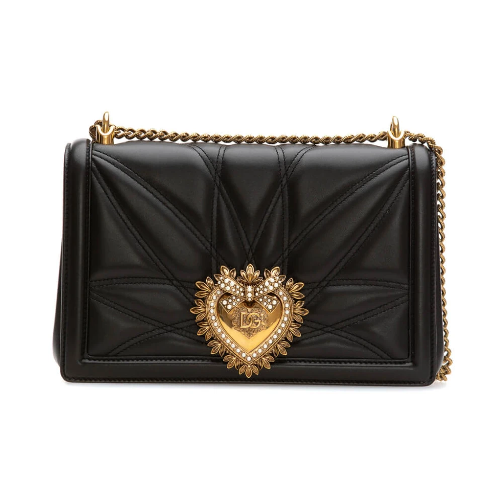 Dolce & Gabbana Women's Black Large Devotion Bag - Shoulder Bags - One Size - Bags