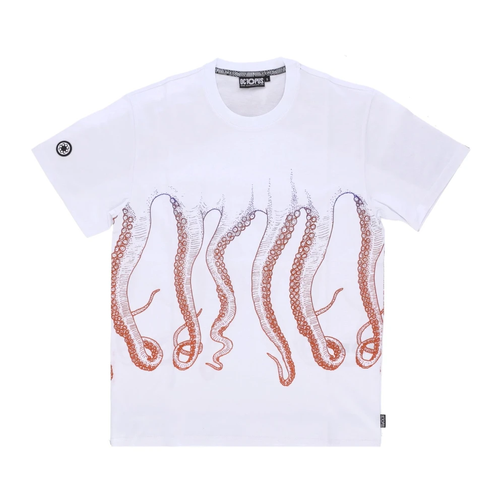 Octopus Gradient Tee Wit Korte Mouw T-shirt White Heren