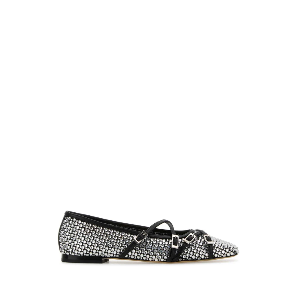 Mach & Mach Women's Gray Ballerina Shoes, 3 1/2 Uk, Embellished Fabric Ballerinas Shoes