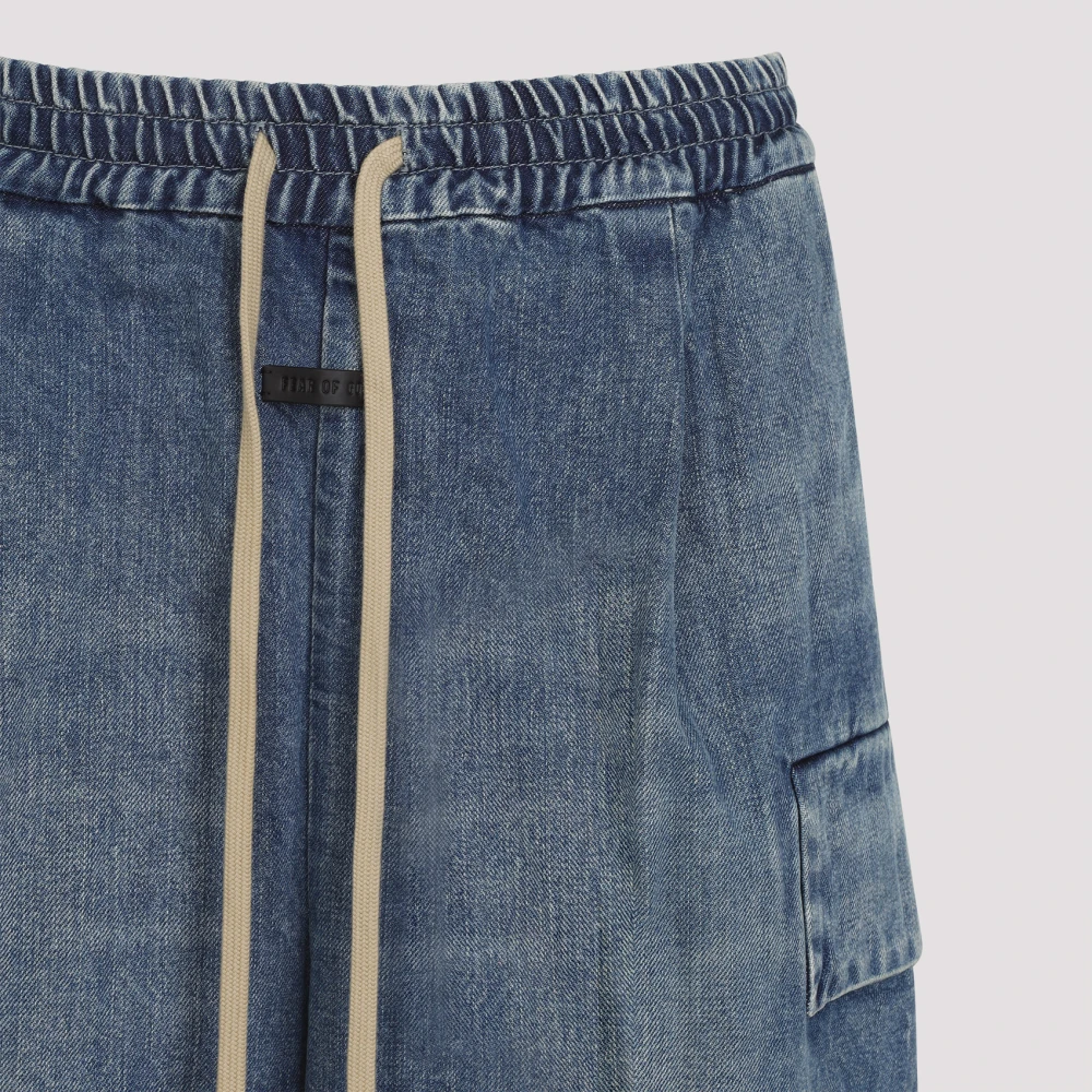 Fear Of God Indigo Denim Cargo Pant Blue Heren