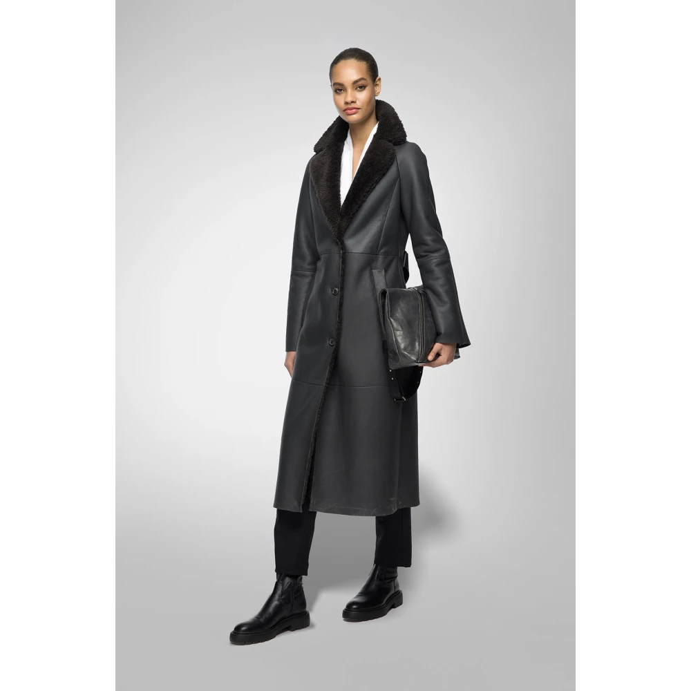 Vespucci by VSP Hailey Antraciet Shearling Jas Gray Dames