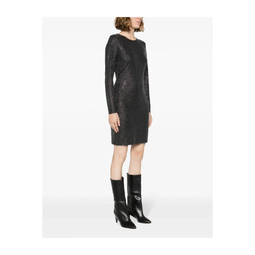 Michael Kors Zwart Zilveren Rhinestone Mini Jurk Black Dames