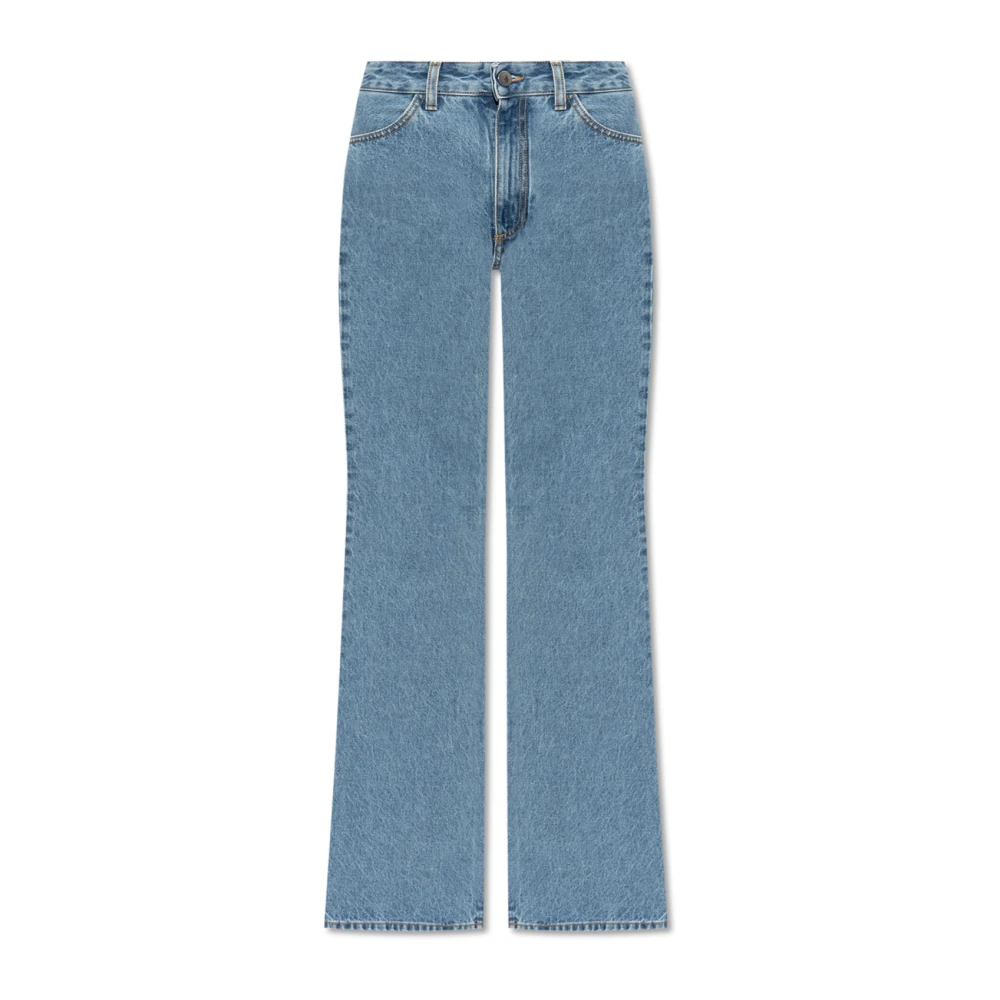 The Attico Women's Blue Jeans With Logo - Bootcut Jeans - W26 - Jeans