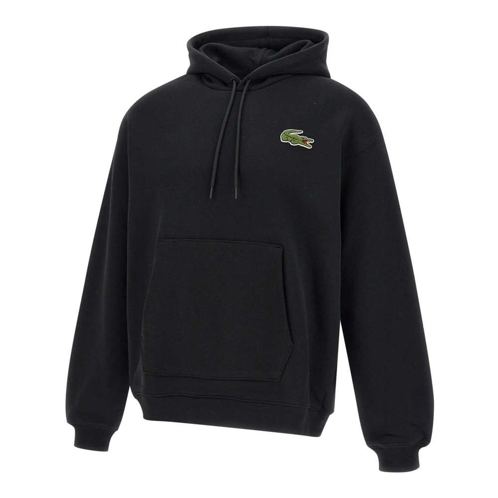 Lacoste Zwarte Katoenen Hoodie Black Heren