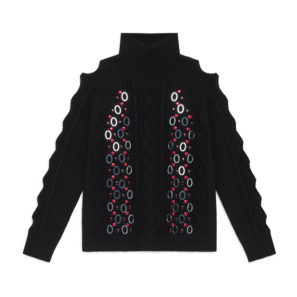 Maliparmi Donna Nero Maglieria In Lana Jewel